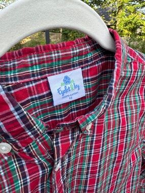 Eyelet & Ivy | 100% Cotton | Holiday Tartan button-down | Size 12